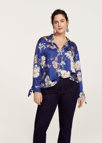 Blusas violeta mango sales